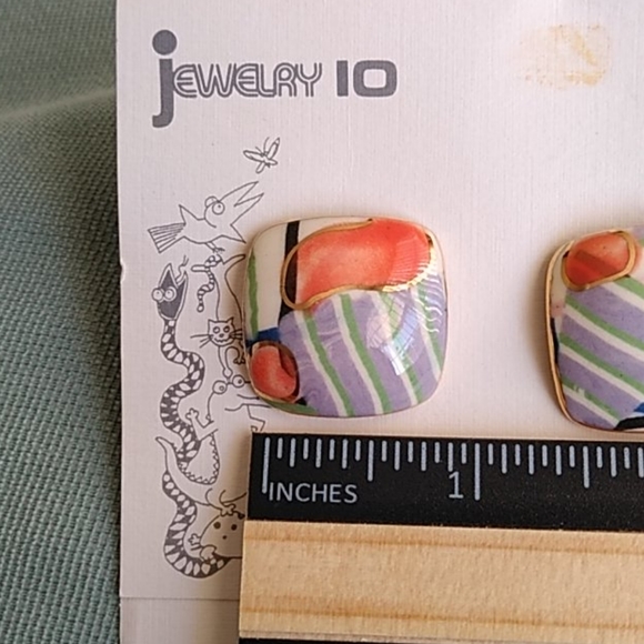 ARTIST MADE PORCELAIN EARRING'S - Picture 6 of 7